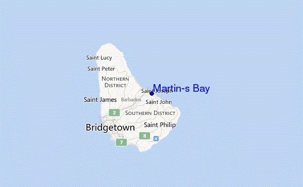 Martin's Bay Location Map