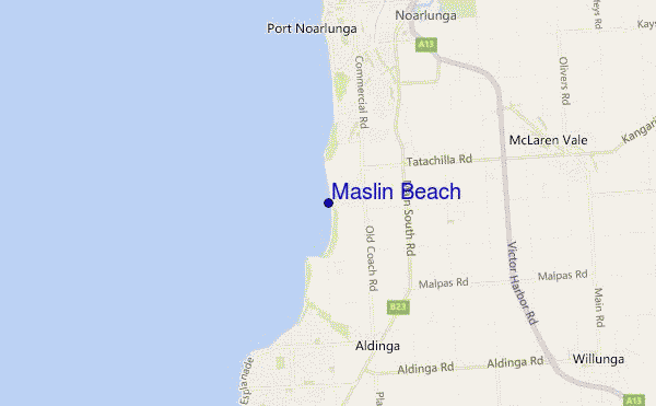 mappa di localizzazione di Maslin Beach