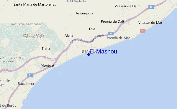 mappa di localizzazione di El Masnou