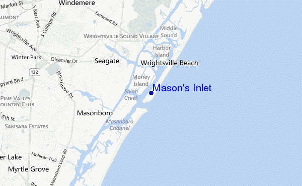 mappa di localizzazione di Mason s Inlet