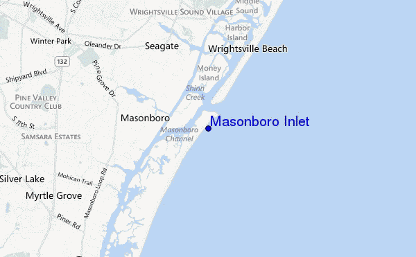mappa di localizzazione di Masonboro Inlet