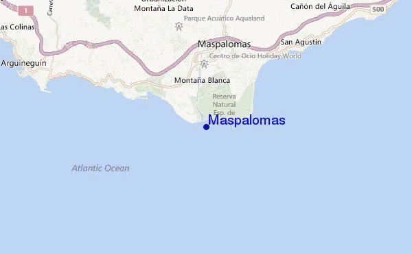 mappa di localizzazione di Maspalomas
