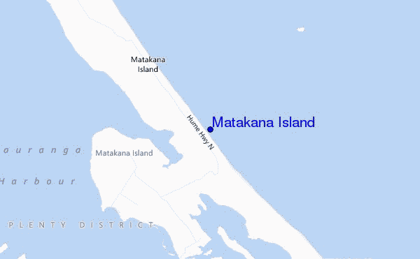 mappa di localizzazione di Matakana Island
