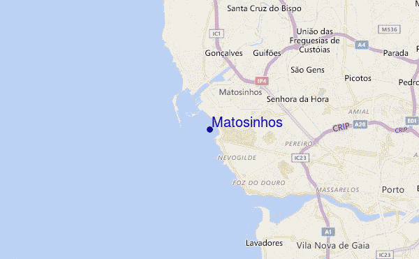 mappa di localizzazione di Matosinhos
