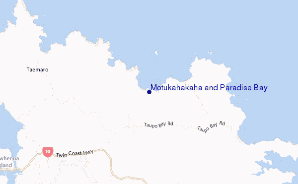 mappa di localizzazione di Motukahakaha and Paradise Bay