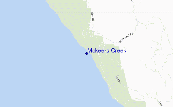 mappa di localizzazione di Mckee's Creek