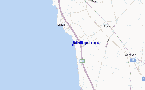 mappa di localizzazione di Mellbystrand