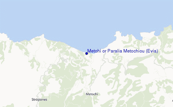 mappa di localizzazione di Metohi or Paralia Metochiou (Evia)