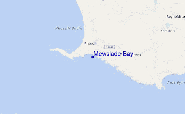mappa di localizzazione di Mewslade Bay