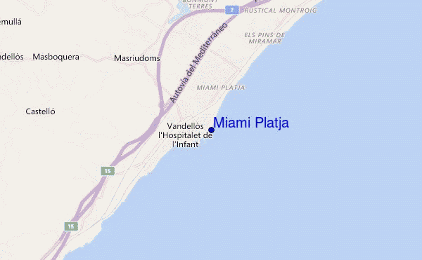 mappa di localizzazione di Miami Platja