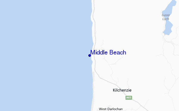 mappa di localizzazione di Middle Beach