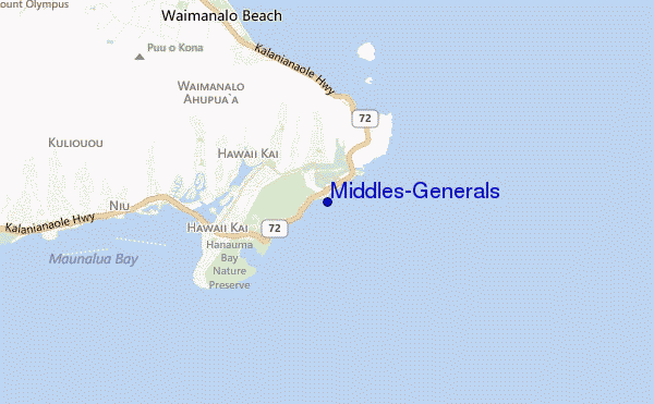 mappa di localizzazione di Middles/Generals