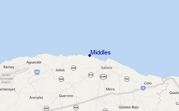 mappa di localizzazione di Middles