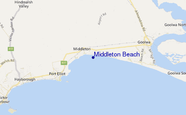 mappa di localizzazione di Middleton Beach