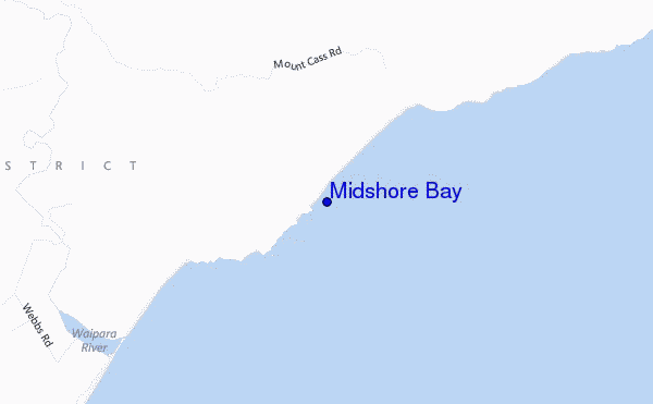 mappa di localizzazione di Midshore Bay