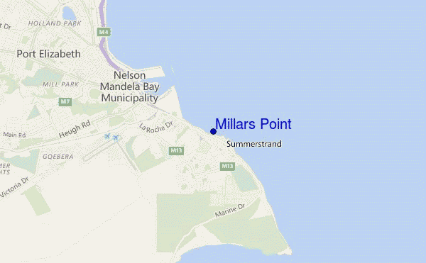 mappa di localizzazione di Millars Point
