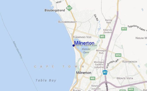mappa di localizzazione di Milnerton