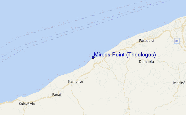 mappa di localizzazione di Mircos Point (Theologos)