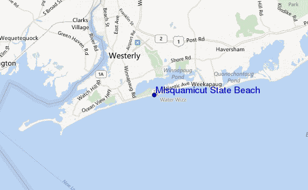 mappa di localizzazione di Misquamicut State Beach