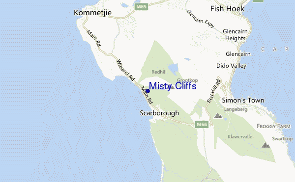 mappa di localizzazione di Misty Cliffs
