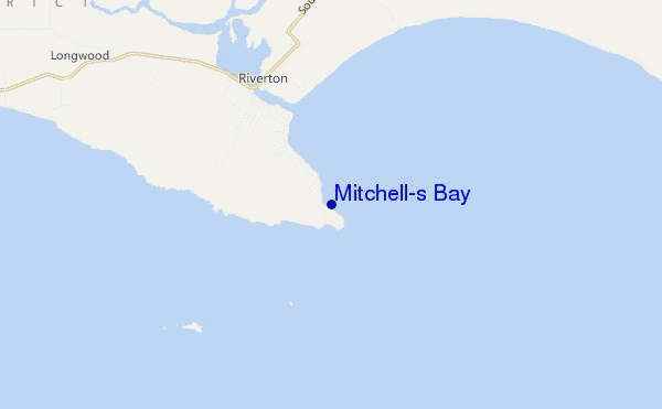 mappa di localizzazione di Mitchell's Bay