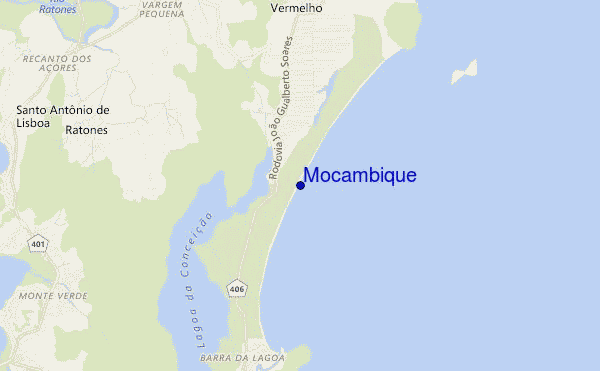 mappa di localizzazione di Mocambique