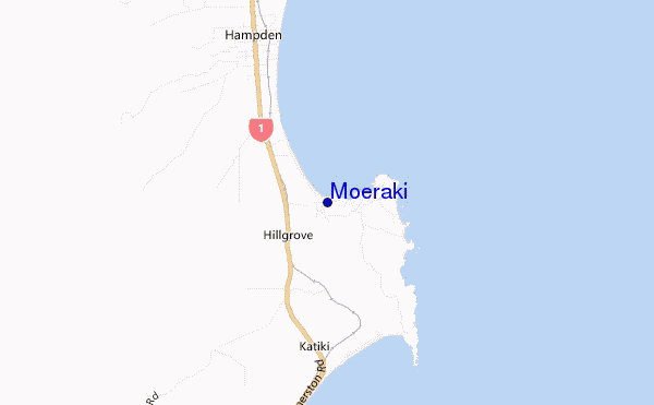 mappa di localizzazione di Moeraki