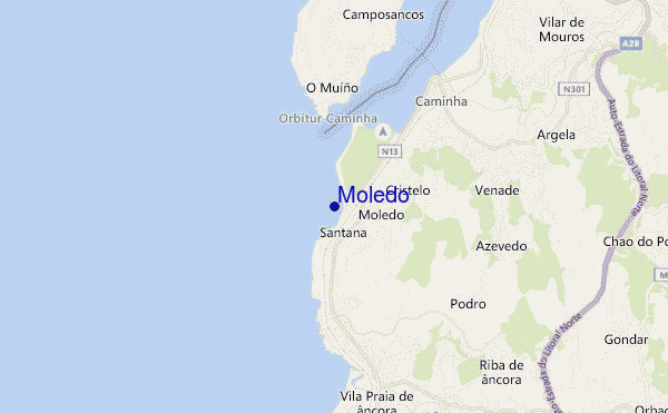 mappa di localizzazione di Moledo
