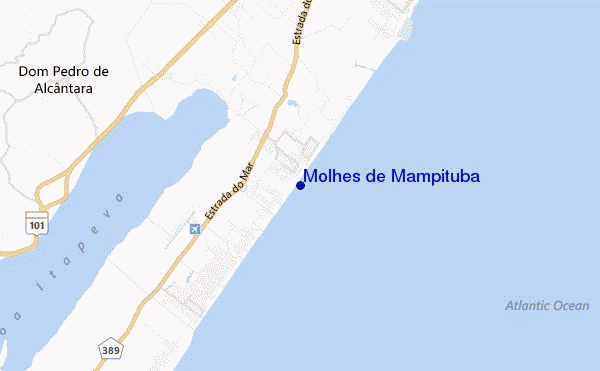 mappa di localizzazione di Molhes de Mampituba