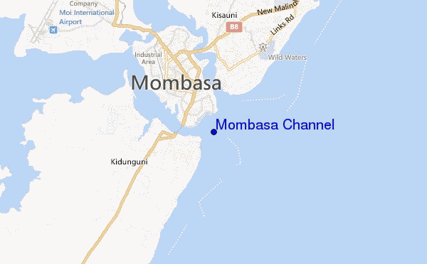 mappa di localizzazione di Mombasa Channel