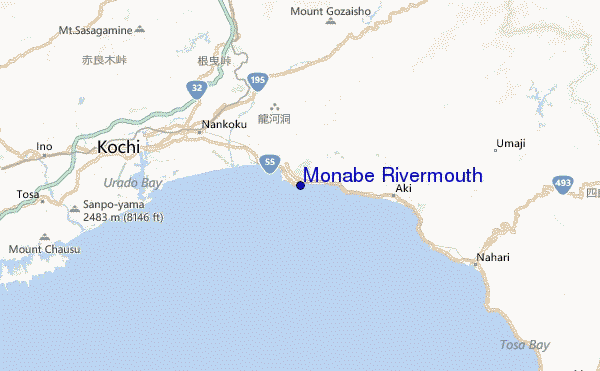 Monabe Rivermouth Location Map