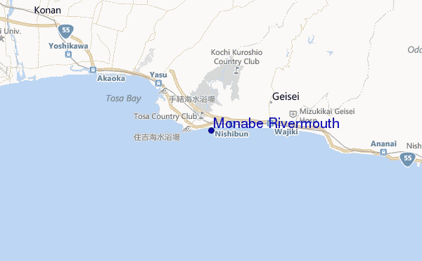 mappa di localizzazione di Monabe Rivermouth