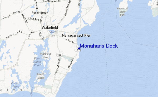 mappa di localizzazione di Monahans Dock