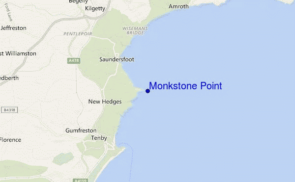 mappa di localizzazione di Monkstone Point