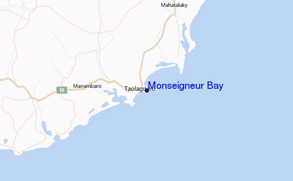 Monseigneur Bay Location Map
