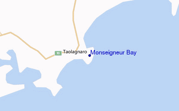 mappa di localizzazione di Monseigneur Bay