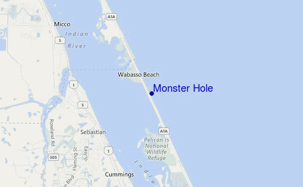 mappa di localizzazione di Monster Hole