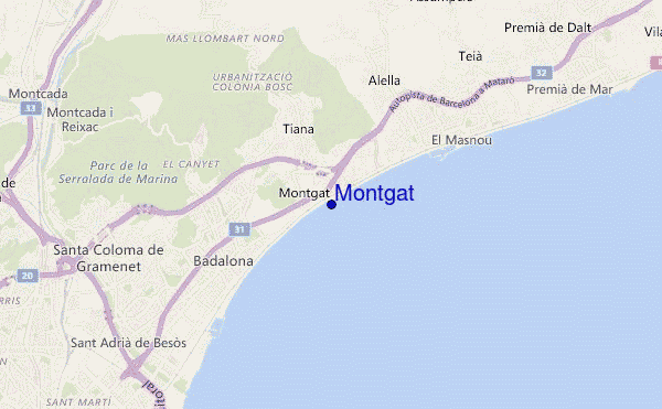 mappa di localizzazione di Montgat