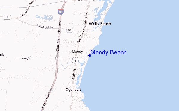 mappa di localizzazione di Moody Beach