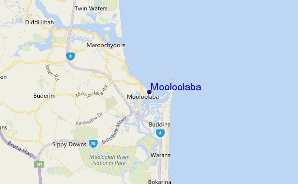 mappa di localizzazione di Mooloolaba