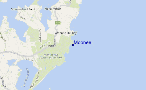 mappa di localizzazione di Moonee