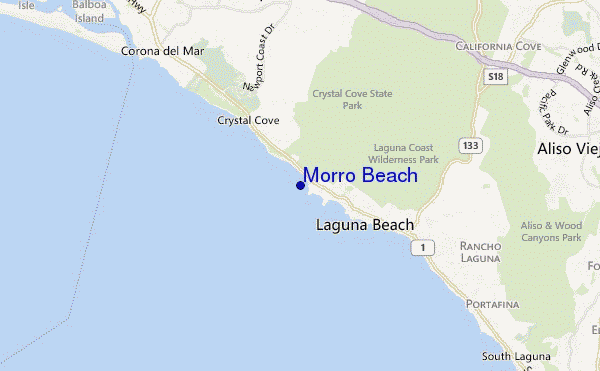 mappa di localizzazione di Morro Beach