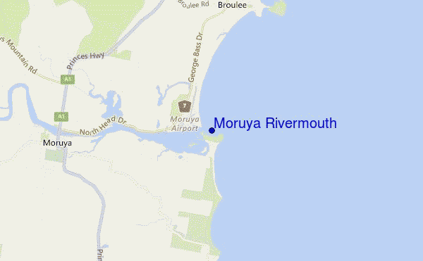 mappa di localizzazione di Moruya Rivermouth