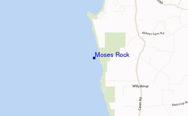 mappa di localizzazione di Moses Rock