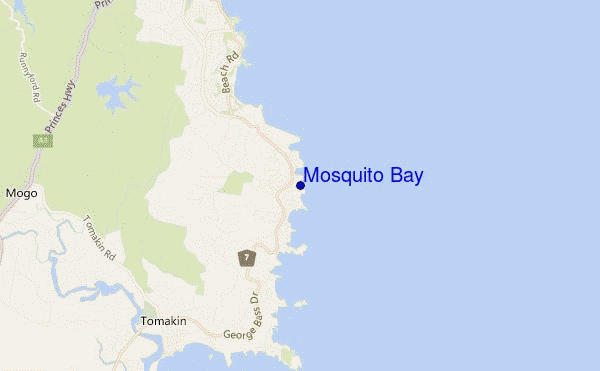 mappa di localizzazione di Mosquito Bay