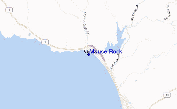 mappa di localizzazione di Mouse Rock