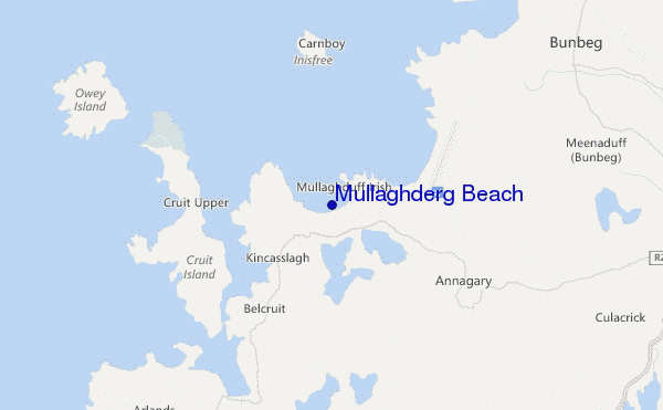 mappa di localizzazione di Mullaghderg Beach