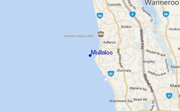 mappa di localizzazione di Mullaloo