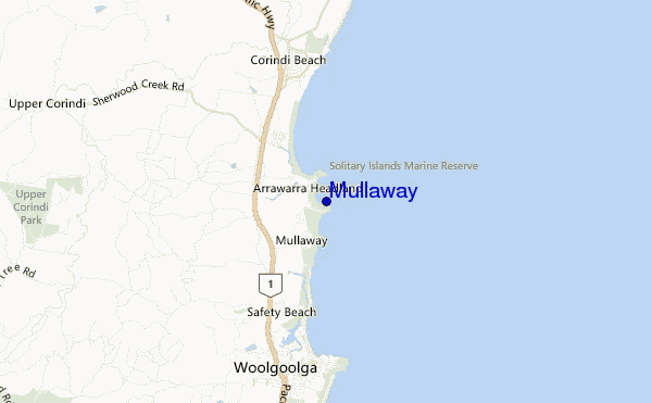 mappa di localizzazione di Mullaway