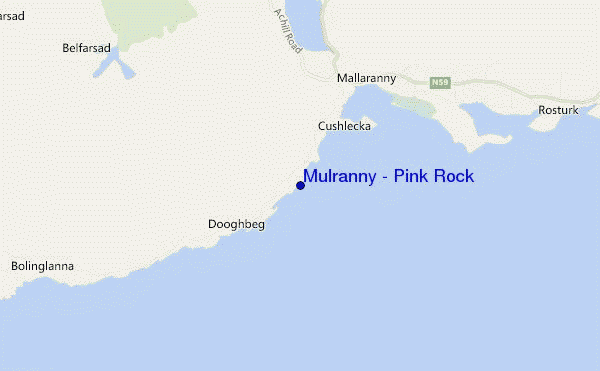 mappa di localizzazione di Mulranny - Pink Rock